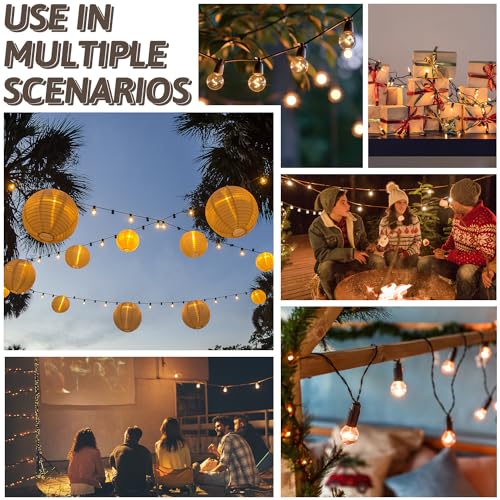 400 Ft String Light Hanging Kit Outdoor, Nylon Coated Stainless Steel 304 Wire Rope, String Light Kit Included Enough Accessories, Guide Wire for Outdoor String Lights, Patio Lights, Camping Lights