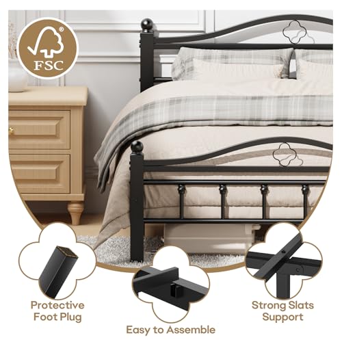 Metal Full Size Bed Frames with Headboard
