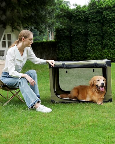 30" Soft Collapsible Travel Dog Crate for Medium Dogs,Green