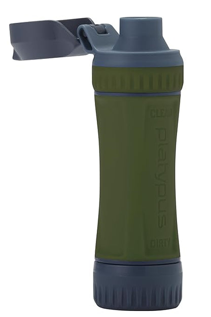 Platypus Quickdraw Ultralight Backpacking Water Filter, Green