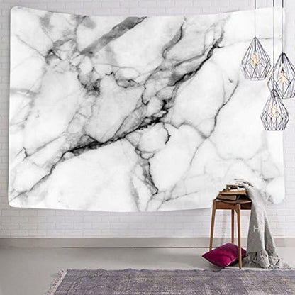 Black and White Marble Tapestry Wall Hanging,Grey Marble Painting Printed Wall Art Hanging Tapestry Dorm Decor