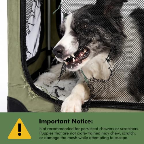 30" Soft Collapsible Travel Dog Crate for Medium Dogs,Green
