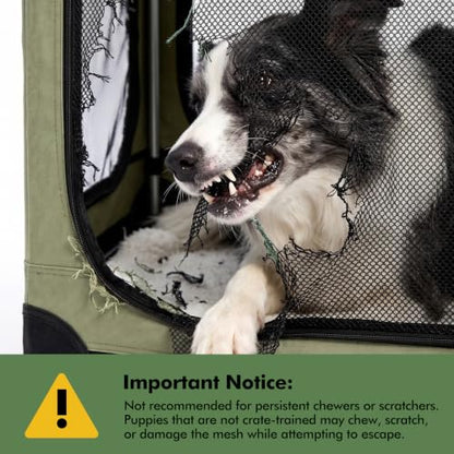 30" Soft Collapsible Travel Dog Crate for Medium Dogs,Green