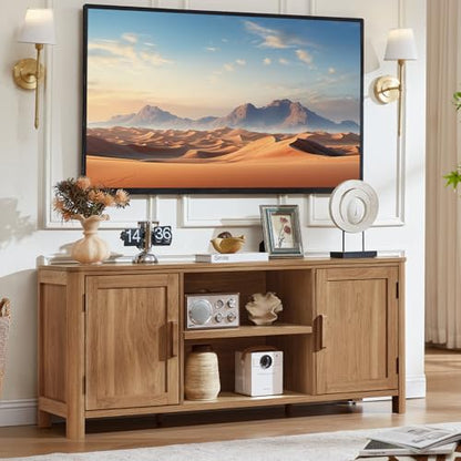 Farmhouse 55" Tv Stand Up for 65 in TV,Tv Consoles for Living Room