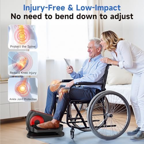 AXV Under Desk Elliptical Exercise Machine,Electric Ellipse Leg Exerciser As Seen On TV,Training Machines While Sitting for Seniors Home,Portable, Quiet, with Remote Control