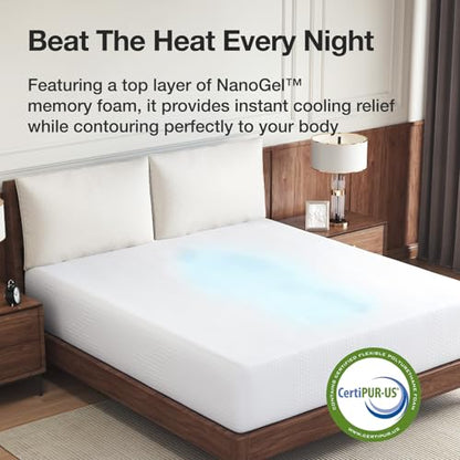 King Size Mattress in a Box, 14 Inch King Gel Memory Foam Mattress