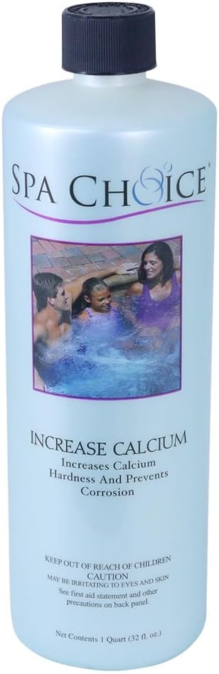 SpaChoice 1-Quart 6-Pack Premium Increase Calcium, Liquid Calcium Hardness Increaser Hot Tub, Made in USA
