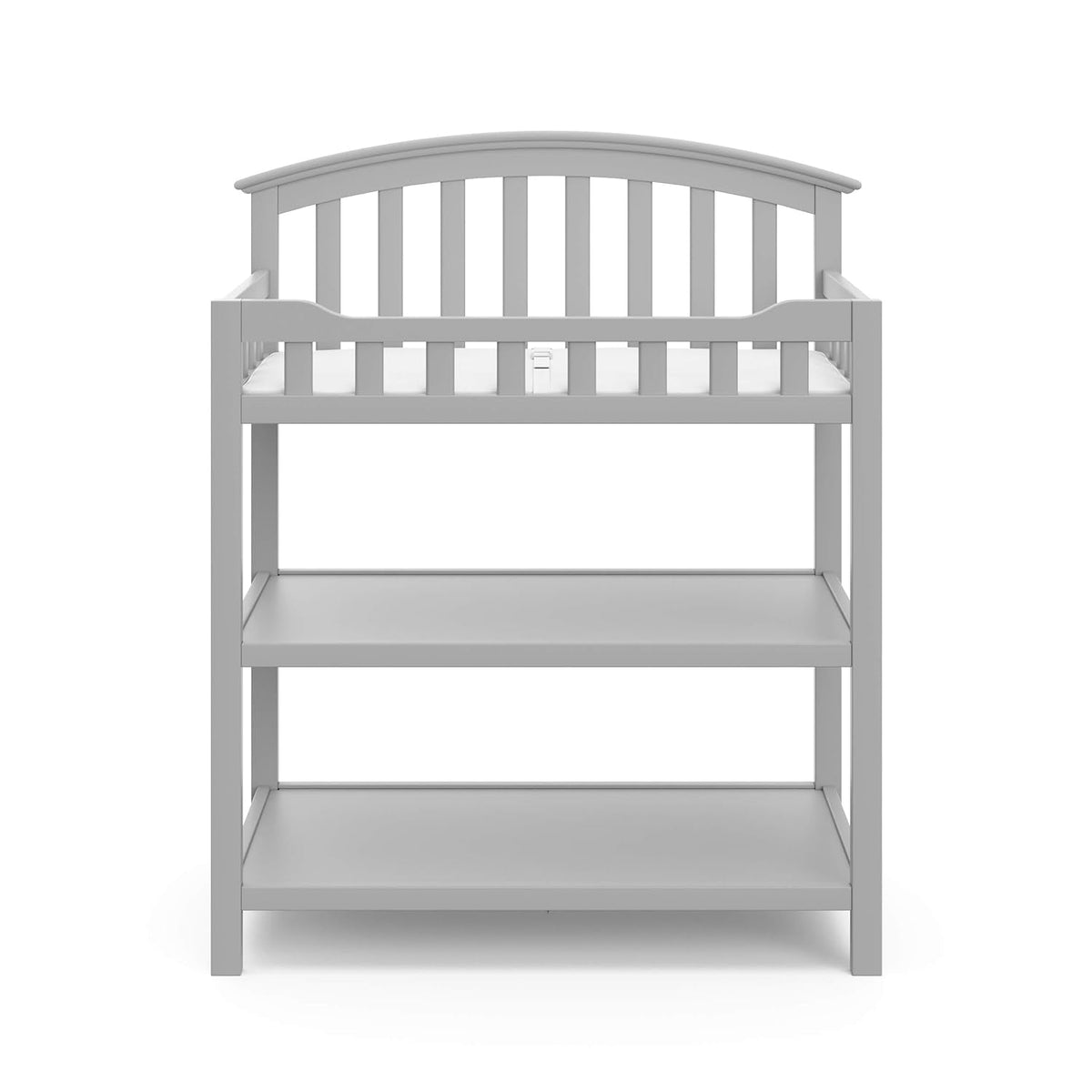 Graco Changing Table with Water-Resistant Changing Pad (Pebble Gray) – GREENGUARD Gold Certified, Multi Storage Nursery Changing Table for Infants and Babies