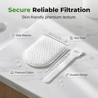 Faucet Filter Cotton Bags (20pcs) | Universal Tap Compatible Filter Bags, Splash-Proof Water Filtration Design, Tool-Free One-Step Installation