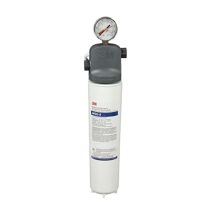 3M Water Filtration Products System for Commercial Ice Maker Machines ICE120-S, Reduces Sediment, Microplastics, Chlorine Taste and Odor, Cysts, Inhibits Scale, 1.5 GPM, 9,000 Gallon Capacity