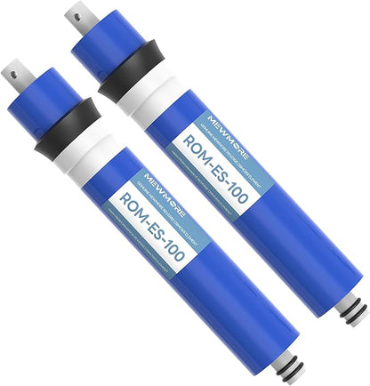 100 GPD RO Membrane, 11.75"x1.75" Reverse Osmosis Membrane Filter Replacement Element for Under Sink RO Drinking Water Filter Purifier Filtration System, 2-Pack