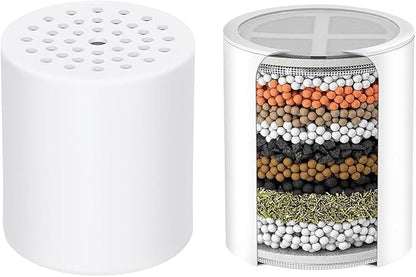 Replacement Filter for Showerhead Cartridge,Compatible with ‎HOPOPRO Showerhead,Multi Stage Shower Filtration Systems for Hard Water,Reduces Chlorine,Fluoride and Harmful Substance.(2 Pack)