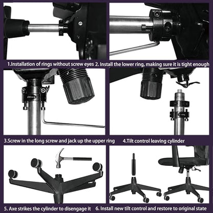 Gjpwyfdc Office Chair Tilt Control Mechanism Replacement 5.5'' X 6.7'', for Executive, Desk and Gaming Chairs