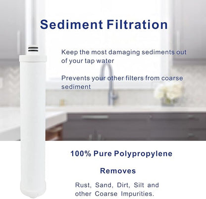 Replacement Filter Set 41400008/41400009 Compatible for Hydrotech Reverse Osmosis System, without membrane