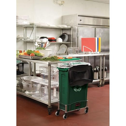 Rubbermaid Commercial Products SLIM JIM Plastic Rectangular Trash/Garbage Can/Bin with Venting Channels 16 GALBeige for Kitchens/Classrooms/Offices/Back of House