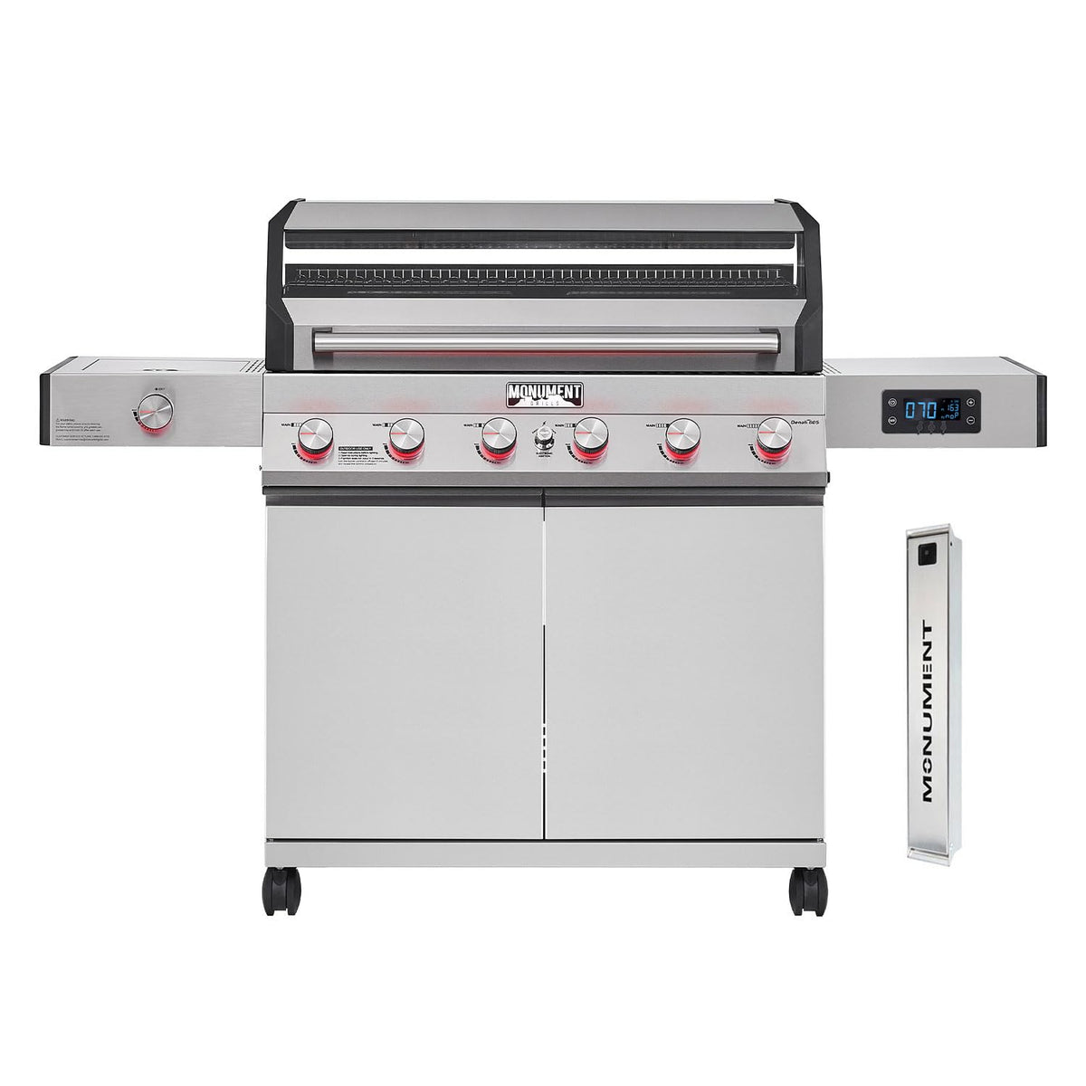 6-Burner Convertible Natural Gas Smart bbq Grill Stainless Steel Denali 605 with Smoke Box (Without Conversion Kit)