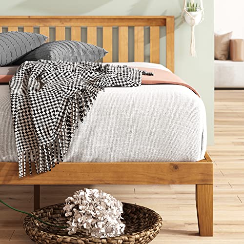 Zinus Alexia Solid Wood Platform Bed Frame with Headboard, Full