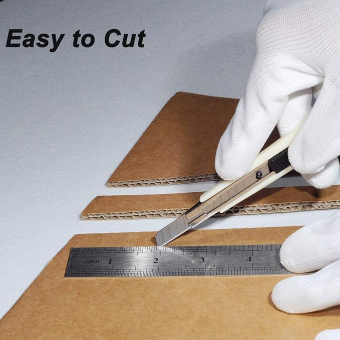 WEKOIL 30Pcs Snap Off Utility Knife Blades with 3 Pcs Delicate 9mm Auto Lock Art Knives Craft Cutters Box Paper Cutters Graphic Knife for Office Home Garage Warehouse,White