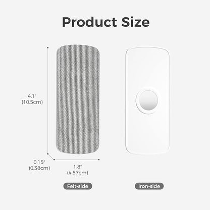 CLICK CLEAN 3-Pack Replaceable Felt Pads, Magnetic Whiteboard Eraser Felt Pads, Designed for Click Clean Replaceable Dry Erase Board Eraser, Intended for Classroom, Home and Office Use