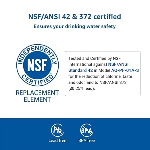 AQUA CREST PF-01A Water Filter Replacement for Waterdrop® Pitchers, 2 Pack | Replacement for Waterdrop® Pitcher and Dispenser, Reduces Lead, PFAS, PFOA/PFOS, Chlorine, Last Up to 3 Months or 200 Gallons