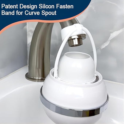 Bath Bathtub Shower Water Filter for Tub Faucet - Hard Water Softener - Remove Contaminants,Chlorine and Fluoride - Improves Skin, Hair and Nails Condition, White, BTBF-051