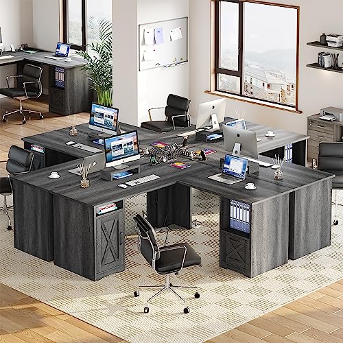 L Shaped Desk with Power Outlets