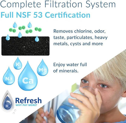 Refresh Plus R-9101 Refrigerator Water Filter Replacement for Samsung DA29-00020A, DA29-00020B, HAF-CIN/EXP, NSF 53 Tested, 6-Month 300 Gallon Filter, 3 Pack