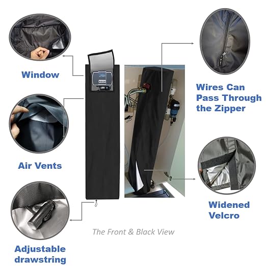 Water Softener Cover for Outside Units,Brine Tank Cover(16’’D×35’’H)+Filter Tank Cover(11.4’’D×55’’H),Cover for Water Softener,Water Softener Cover Waterproof,Water Softener Cover Outdoor