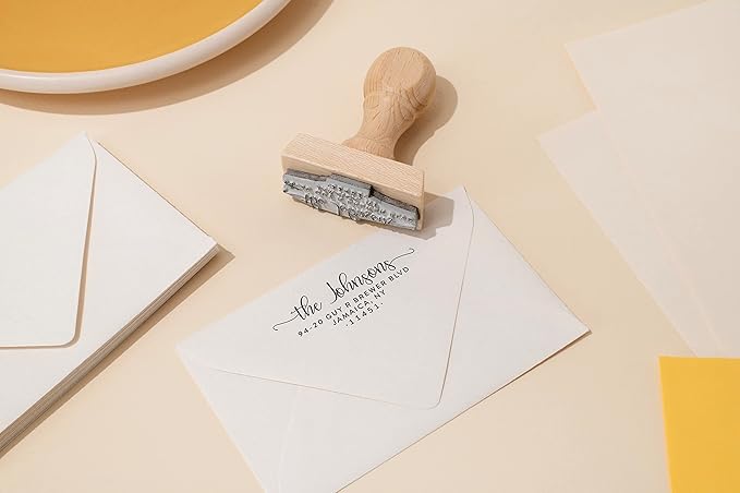 Stamp by Me | Custom Return Address Stamp - Up to 3 Designs to Choose | Personalized Self-Inking Stamp | Personalise Address Marker | Marks for Mailing | Custom Marker Self Ink