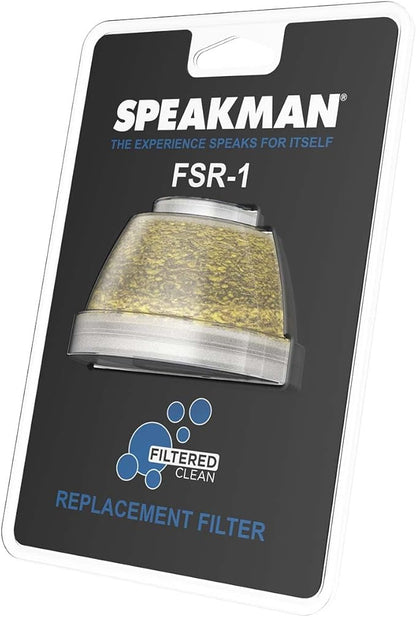 Speakman Anystream Replacement Shower Filter, Modern, Round, Polished, Removes 99% of Chlorine, Iron, Dirt, 6 Months, No Tools Required