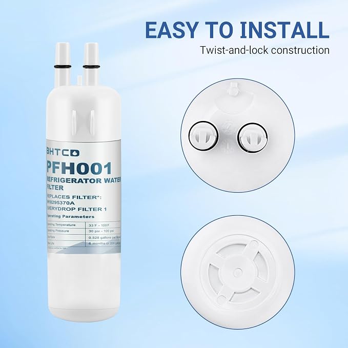 Water Filter Replacement for Whirlpool WRS325SDHZ WRS325FDAM WRS325SDHV | Compatible with WRS325SDHW WRS325SDHB WRS325FDAW WRS325SDHV, 6 pack replacement filters for Whirlpool refrigerators
