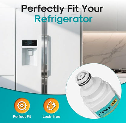 ICEPURE PRO DA97-17376B Refrigerator Water Filter Replacement for Samsung HAF-QIN/EXP, HAF-QIN, RS27T5200SR WS645A RS22T5201SR RF28R7201SR RF32CG5400SR RF27CG5400SR DA97-08006C WD-F45 RWF4200AH, 1PACK