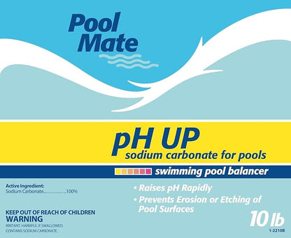 Pool Mate 20-Pounds Premium pH Up for Pools, 100% Sodium Carbonate