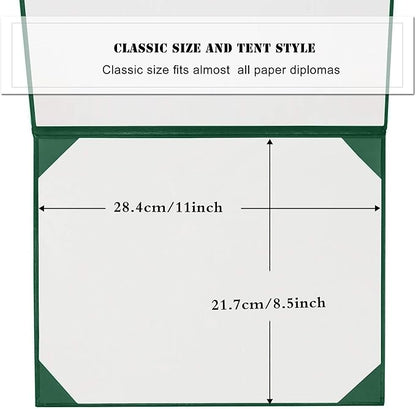 Diploma Cover 8.5” x11” Diploma Holder of Graduation Leatherette Padded Certificate（Tent Style),5-Pack