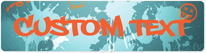 Custom Sign, Custom Street Sign, 11 Font Colors, 13 Font Styles, 4 Hole Options, 22 Sizes, 3x12 Inches, Rust Free DiBound, Fade Resistant, Made in USA by My Sign Center (Graffiti)