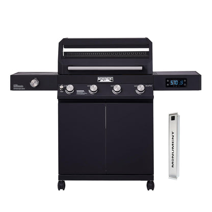 4-Burner Liquid Propane Gas Smart bbq Grill Denali 425 with Stainless Steel Smoke Box(2 Items)