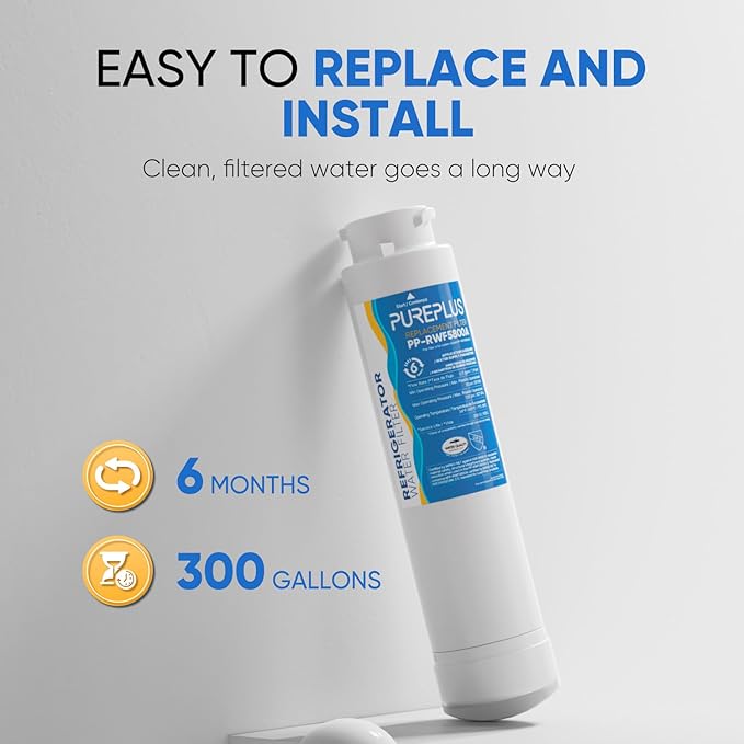 PUREPLUS EPTWFU01 Refrigerator Water Filter, Compatible with Frigidaire EWF02, GP006, Pure Source Ultra II, RWF5800A, 2Pack