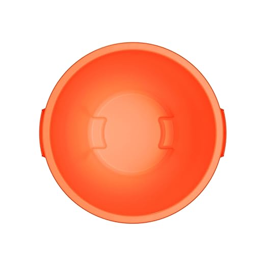 SPARTA Bronco Waste Container Trash Container, Round Trash Bin for Disposal, 10 Gallons, Orange, (Pack of 6)