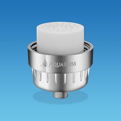 AquaBliss High Output Shower Filter Replacement Cartridge – Reduces Chemicals & Chlorine, Restores pH Balance, Glowing Skin, Strong Nails & Shimmering Hair – 3-Pack (SFC100)