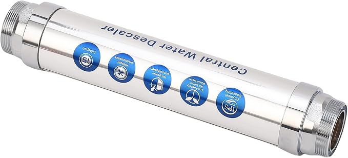 No Salt Water Softener, Stainless Steel Magnetic Water Descaler System with Limescale Prevention, Ideal for Whole House Pipes, Heaters & Appliances (Stainless steel 2)