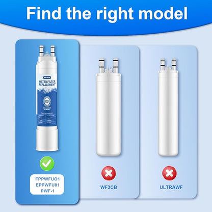 FPPWFU01 Water Filter Replacement Compatible with Frigidaire FPPWFU01 Water Filter, Electrolux EPPWFU01, PurePour PWF-1, EPPWF01 PureAdvantage PWF-1(2 Pack)