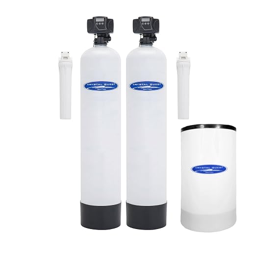 Smart Whole House Water Filter (9-13 GPM) + Saltless Water Conditioner | Fiberglass Tank, Filters 1,000,000 Gallons | Crystal Quest