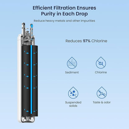 GLACIER FRESH WF3CB Refrigerator Water Filter Replacement for PureSource 3, 706465, WF425, PS3412266, AP4567491, 242017800 Refrigerator Water Filter, Pack of 2