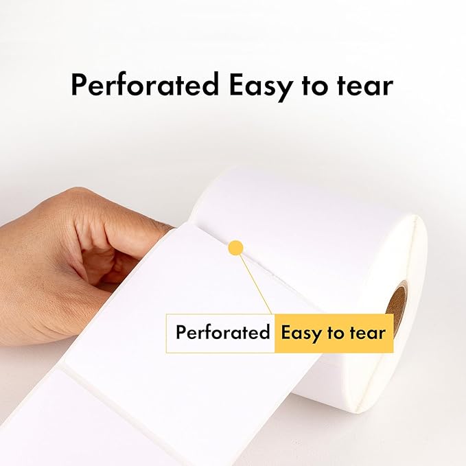 HOUSELABELS 2.25" x 1.25" Address Labels on 1" Core Compatible with Zebra and Rollo Printers, 6 Rolls / 1,000 Labels per Roll