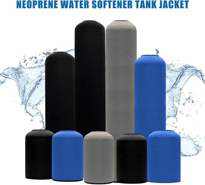 10x54 Water Softener Jacket, Neoprene Water Softener Tank Jacket to Prevent Sweating, Water Softener Insulation Jacket Outdoor Insulated, Water Softener Cover (10 * 54inch,Black)