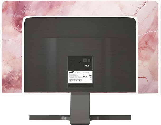 Baocicco Fashion Pink Marble Waterproof Television Cover 80 Inch Full Body Covers for Television Screen Panel Case Computer Sleeve Compatible with PC, Desktop and TV LED LCD OLED