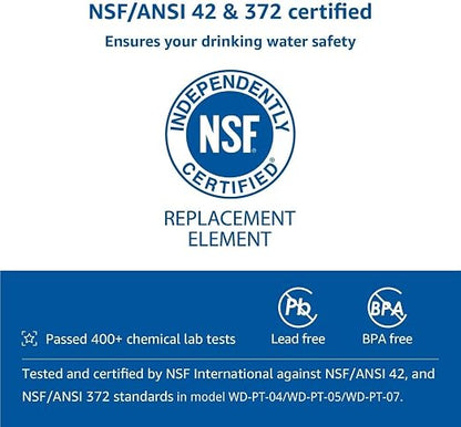 [Original] Waterdrop PF-01A Water Filter for Waterdrop Pitcher & Dispenser | NSF Certified, Reduces Lead, PFAS, PFOA/PFOS, Chlorine, Each Filter Lasts Up to 3 Months or 200 Gallons, 6 Pack