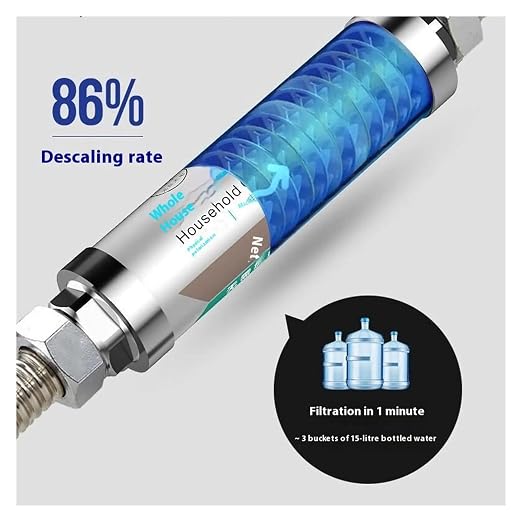 Scale Water Softener System 1000L Single Non Salt Easy to Install(3 4 inch)