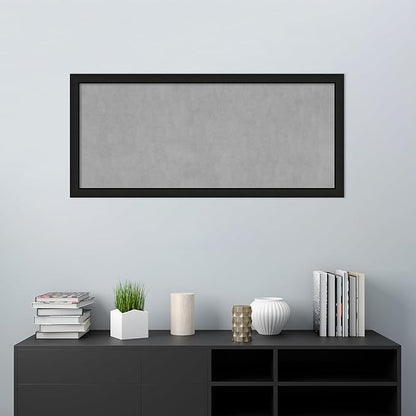 Amanti Art Black Framed Magnetic Board 23x51 Oversize Vision Board for use with Magnets, 100% Metal Sheet to Display Items as Office Decor or for Home Organization in mudroom, Kitchen or Kids Room