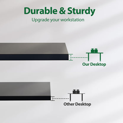 Electric Standing Desk, 71 x 31.5 Inches Height Adjustable Desk, Sit Stand up for Work Office Home, Ergonomic Rising Computer Table with Memory Preset, Black